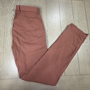 Theory Zaine Pants Mens 30 Rust Brown Slim Stretch‎ Performance  Modern